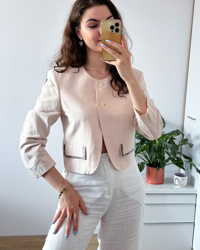 Marynarka 40% jedwab 60% len r 40