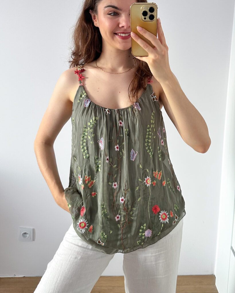 Bluzka 30% jedwab 70% wiskoza S/M