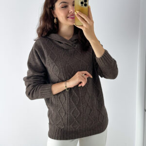 Sweter 68% wełna 13% bawełna M