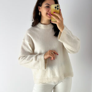 Sweter 32% moher 32% wełna S