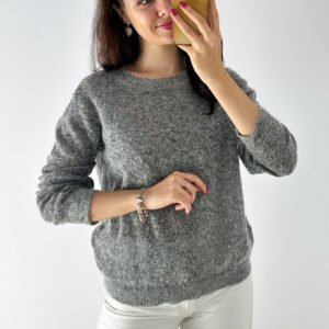 Sweter 34% moher 34% wełna L