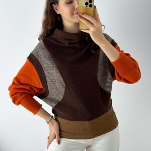 Sweter 65% wełna merino 25% angora wada