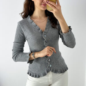 Sweter 80% wełna merino 20% kaszmir S