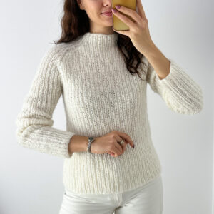 Sweter wełna moher handmade