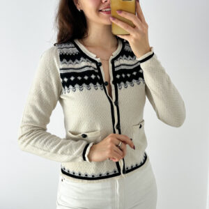 Sweter 100% wełna M wada