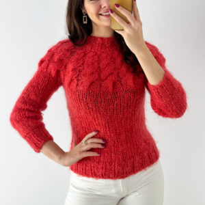 Sweter 100% wełna moher