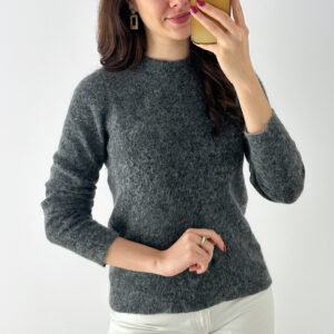 Sweter 32% moher 31% wełna M wada