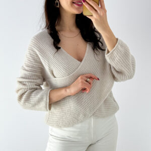 Sweter wełna moher wiskoza