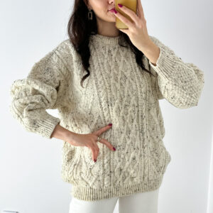 Sweter 100% wełna L