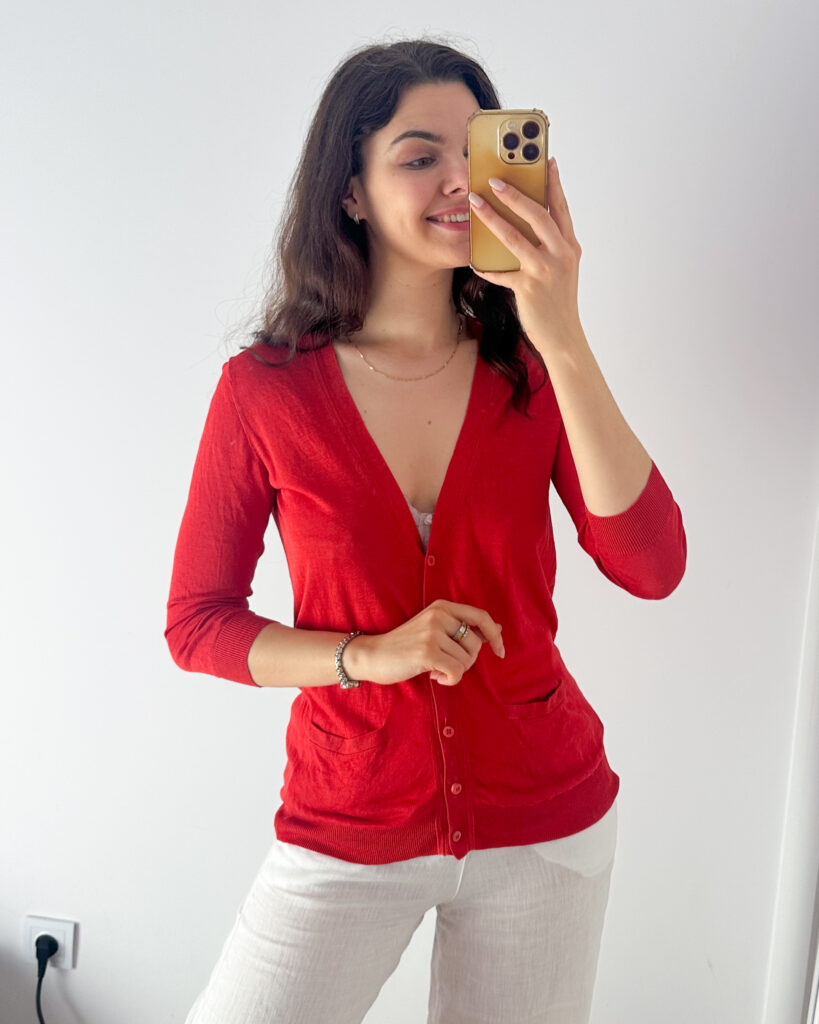 Sweter 60% jedwab 40% len S/M